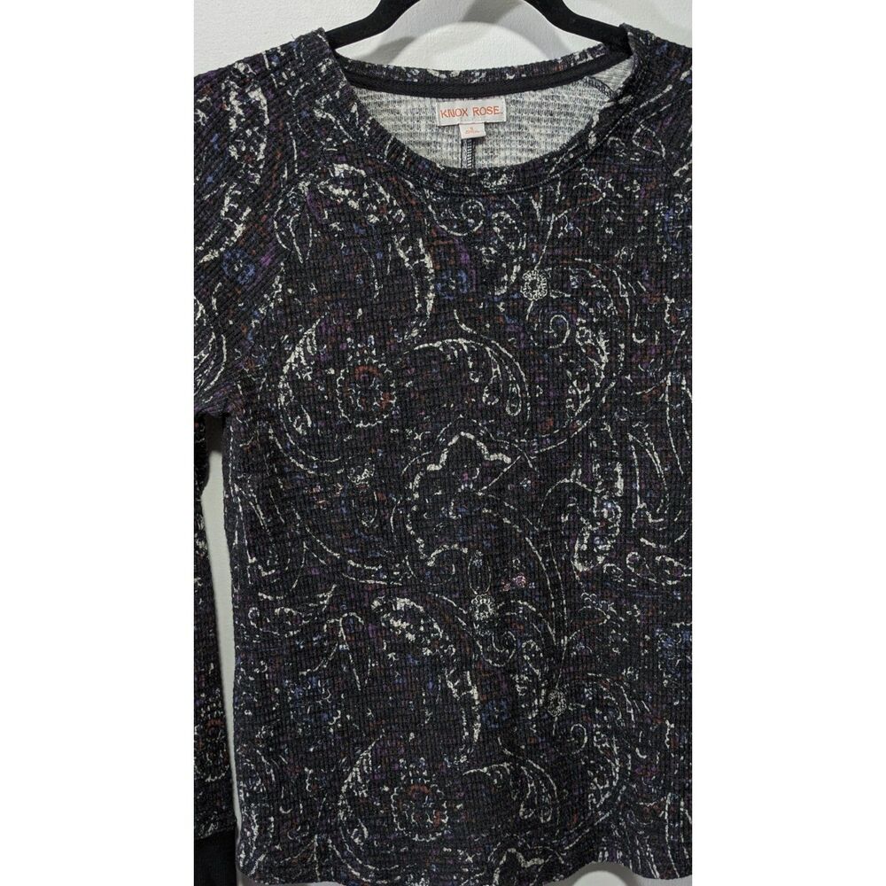Paisley Print Thermal Top - Knox Rose size Small